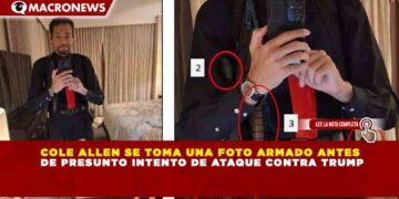 COLE ALLEN SE TOMA UNA FOTO ARMADO ANTES  DE PRESUNTO INTENTO DE ATAQUE CONTRA TRUMP