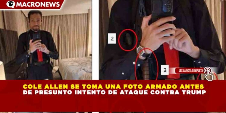COLE ALLEN SE TOMA UNA FOTO ARMADO ANTES  DE PRESUNTO INTENTO DE ATAQUE CONTRA TRUMP