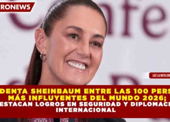 PRESIDENTA SHEINBAUM ENTRE LAS 100 PERSONAS MÁS INFLUYENTES DEL MUNDO 2026; DESTACAN LOGROS EN SEGURIDAD Y DIPLOMACIA INTERNACIONAL