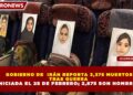GOBIERNO DE IRÁN REPORTA 3,375 MUERTOS TRAS GUERRA INICIADA EL 28 DE FEBRERO; 2,875 SON HOMBRES
