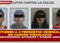 DETIENEN A 4 PRESUNTOS CRIMINALES EN CANCÚN VINCULADOS A NARCOMENUDEO, EXTORSIÓN Y ATAQUES ARMADOS
