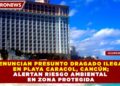 DENUNCIAN PRESUNTO DRAGADO ILEGAL EN PLAYA CARACOL, CANCÚN; ALERTAN RIESGO AMBIENTAL EN ZONA PROTEGIDA