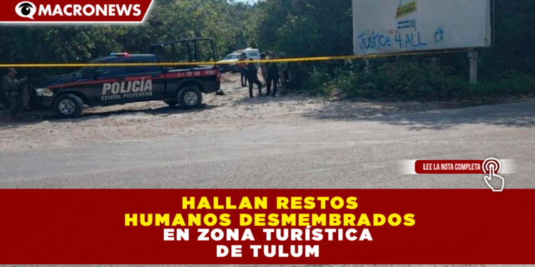 HALLAN RESTOS HUMANOS DESMEMBRADOS EN ZONA TURÍSTICA DE TULUM