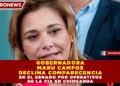 GOBERNADORA MARU CAMPOS DECLINA COMPARECENCIA EN EL SENADO POR OPERATIVOS EN CHIHUAHUA POR PARTE DE LA CIA