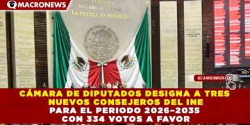 CÁMARA DE DIPUTADOS DESIGNA A TRES NUEVOS CONSEJEROS DEL INE PARA EL PERIODO 2026–2035 CON 334 VOTOS A FAVOR