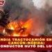 SE INCENDIA TRACTOCAMIÓN EN LA VÍA CANCÚN–MÉRIDA: EL CONDUCTOR HUYÓ DEL LUGAR